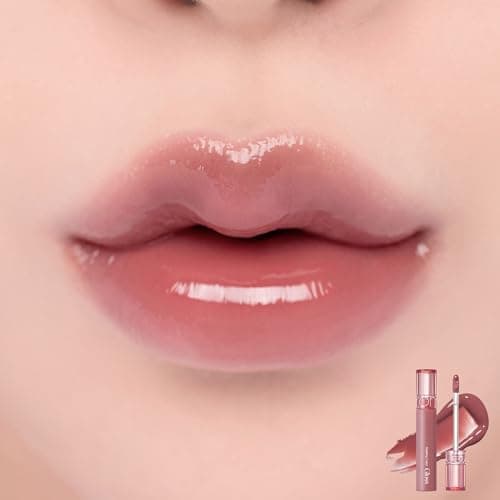 rom&nd Glasting Color Gloss (03 ROSE FINCH) | Korean beauty, Plumping, Glossy, Moisturizing, Natural Color | Long-Lasting, Smooth Finish Lip Gloss for All-Day Hydration and Shine