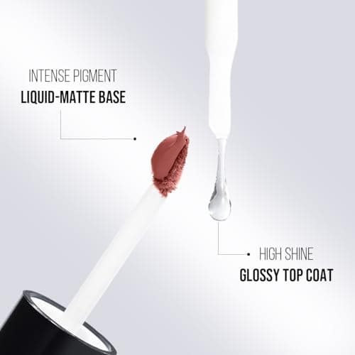 Staze 9to9 Gloss Lock 2-In-1 Liquid Lipstick | Lip Gloss For Long-Lasting Fuller & Plump Lips | Transfer-Proof&12h Long Stay With Intense Color Payoff | Lightweight & Comfortable | 05 I'm Happy | 7g