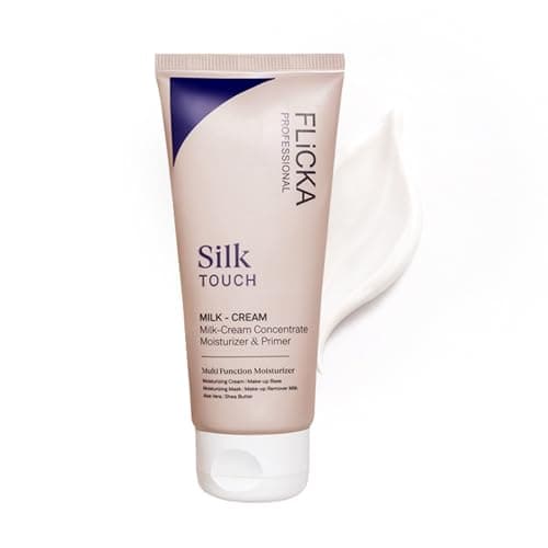 FLiCKA Silk Touch 3 in 1 Moisturizer and Primer for Face | Hydrating, Lightweight, Long-Lasting | Pore Minimizer | Dermatologically Tested | All Skin Types | Makeup Base | 60g | Cruelty-Free (Pack of 1)