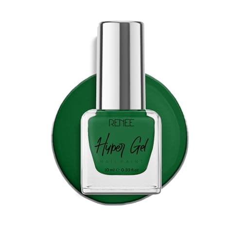 RENEE Hyper Gel Nail Paint - Emerald Gel Quick Drying, Glossy Finish, Long Lasting, Chip resisting Formula with High Shine Polish, Acetone & Paraben Free, 10Ml