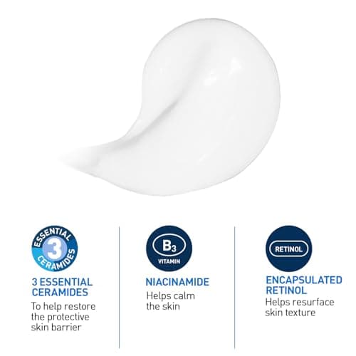 CeraVe Resurfacing Retinol Serum For Blemish-Prone Skin, Reduces Post Acne Marks & Pores, Formulated with Licorice Root Extract & Niacinamide, Non-Comedogenic, 30ml