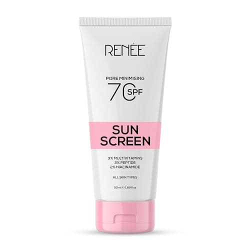 RENEE Pore Minimizing Sunscreen SPF 70 With 2% Niacinamide, 2% Peptide & 3% Multivitamins, 50Ml