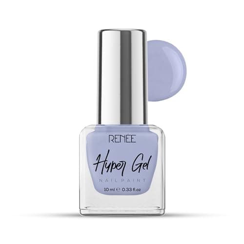 RENEE Hyper Gel Nail Paint - Baby Blue 10ml, Quick Drying, Glossy Finish, Long Lasting, Chip resisting Formula with High Shine Polish, Acetone & Paraben Free