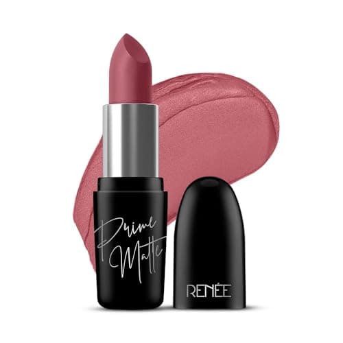 RENEE Prime Matte Lipstick - Vintage Rose, Lightweight & Long-Lasting Formula, Creamy Matte Finish, One Swipe Application, Non-Drying, Vitamin E Infused, 4.5Gm