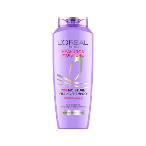L Oréal Paris Moisture Filling Shampoo, With Hyaluronic Acid, For Dry & Dehydrated Hair, Adds Shine & Bounce, Hyaluron Moisture 72H, 340Ml.