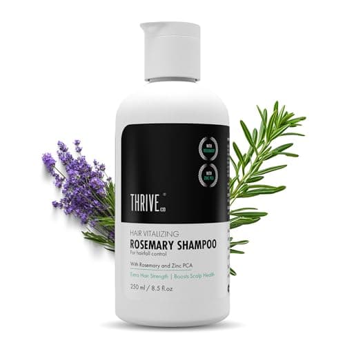 ThriveCo Rosemary Shampoo for Hair Fall Control & Advanced Hair Growth | Promotes Strong Hair Roots & Healthy Scalp | With Rosemary, Rice Water Pea Peptide, Caffeine,& Hyaplex | Men & Women | 250ml