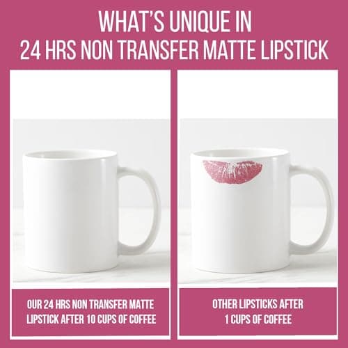 INSIGHT 24 Hrs Non-Transfer Matte Lipstick | Lightweight, Highly Pigmented, Long Wear | Kiss Proof & Smudge Proof | With Vitamin E & Jojoba Oil | Vegan, Toxin Free | Shade - 24 Instagram (3g)