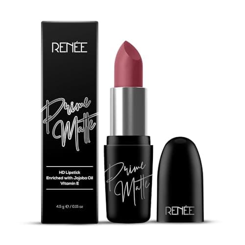 RENEE Prime Matte Lipstick - Vintage Rose, Lightweight & Long-Lasting Formula, Creamy Matte Finish, One Swipe Application, Non-Drying, Vitamin E Infused, 4.5Gm