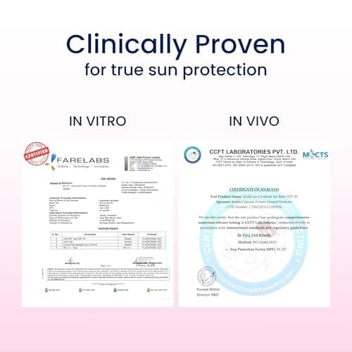 WishCare Tinted Lip Balm SPF 50 PA+++ | Brightening Lip Balm for Dark Lips | In-Vivo Tested | Kojic Acid & Niacinamide | For Women | 5g