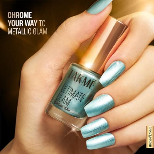Lakme Chrome Nail Paint, Turquiose 6ml