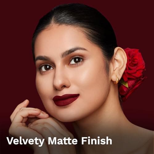 Pilgrim Matte Me Up Bullet Lipstick 4.2g | Creamy, Lightweight, Bold, Non Drying | SPF 30 | Enriched With Hyaluronic Acid & Spanish Squalane | Lipstick for dusky skin tone | Sultry Wine-26