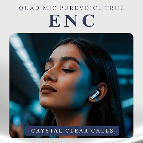 truke New Launch Mega 10 True Wireless in Ear Earbuds W/ 24-Bit Lossless Spatial Audio, 70H Battery Fast Charge Buds, Dual Pairing, 13mm Drivers TWS, Low Latency(40ms), Matte Finish, ENC (Royal Blue)