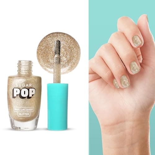 SUGAR POP Nail Lacquer Glitter Finish 02 Bling & Beyond - 10 Ml - Quick-Drying | Chip-Resistant | High On Shine | Long-Wear Formula
