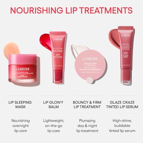 Laneige Glaze Craze Tinted Lip Serum | Plumping, Nourishing Hydration with Polypeptide and Ceramides | Lip Balm for Dry & Chapped Lips |Ultra Glamorous Shiny Lips