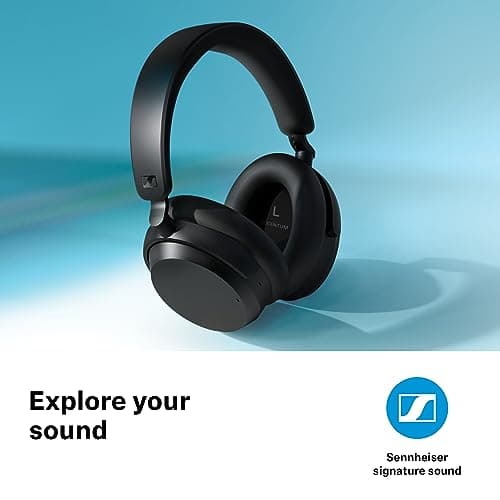 Sennheiser ACCENTUM Wireless Headphones, German Design, Hybrid ANC, 50H Battery, Multipoint Connectivity, Crystal Clear Calls, 10 Min Quick Charge = 5Hr Playback, 1Y Warranty, Black