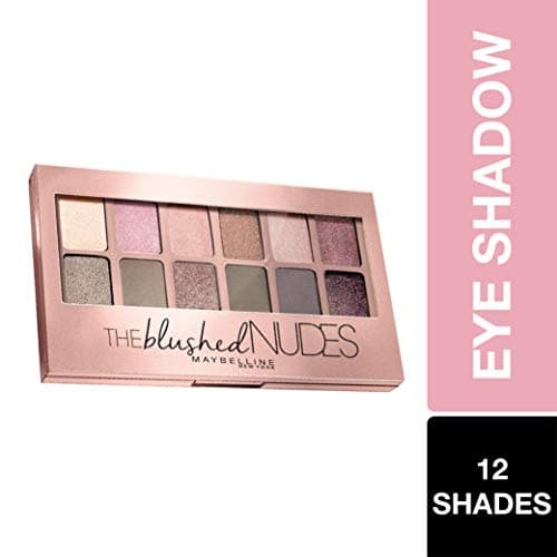 Maybelline New York The Blushed Nudes Eyeshadow Palette - Blush, 12 Highly Blendable Shades, Matte and Sheen Colours. The Blushed Nudes Eyeshadow Palette comes with Highly Pigmented Formula | 9g