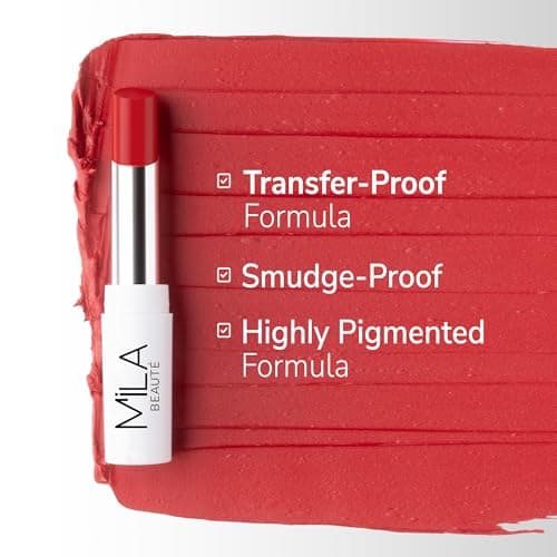 Mila Beauté 24 Hrs Locked In Lips Transfer Proof Lipstick | Enriched With Mango Seed Butter & Hyaluronic Acid | Transfer Proof Formula with Velvety Texture | Smudge Proof & Highly Pigmented | Shade - (Nude Brown, 3.2 g)