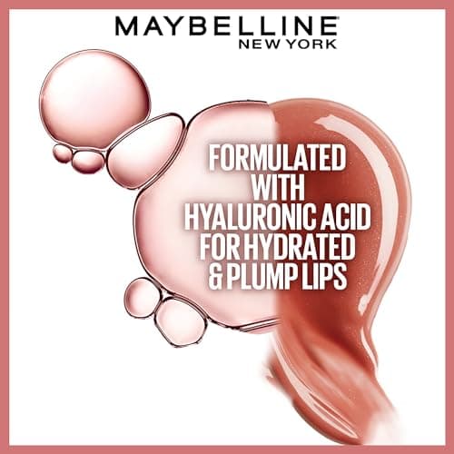 Maybelline New York Smooth And Non-sticky Lifter Gloss - Petal | Tinted Lip Gloss With Hyaluronic Acid for Hydrated & Plump Lips | Non-Sticky application | Long-lasting Fuller & Lifted Look | 5.4ml