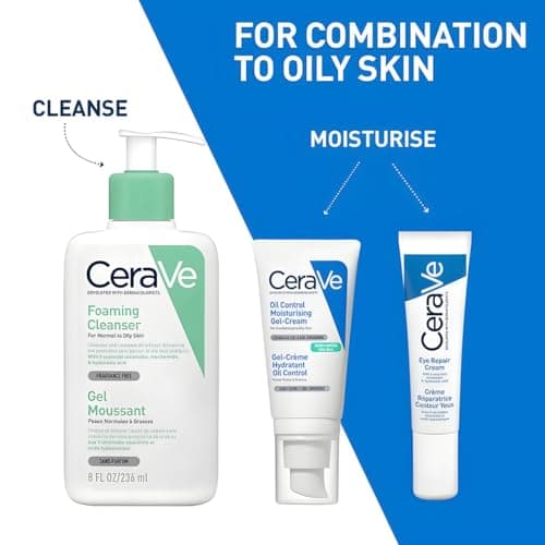 CeraVe Oil Control Gel Cream lightweight Moisturizer for Oily & Combination Skin with Ceramides, Hyaluronic Acid & Niacinamide | Dermatologist Recommended (52ml)