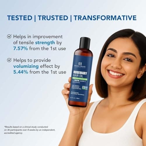 Botanic Hearth 100% Pure Rosemary Oil for Hair Growth | Controls Hair Fall, Promotes New Hair Growth | Hair Strengthening Treatment for Healthy Nourished Hair | 198 ml