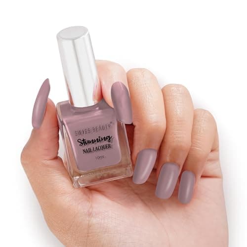 SWISS BEAUTY Stunning Matte Finish Nail Lacquer | Chip Resistant, Quick Drying Nail Paint | Highly Pigmented With High Shine Nail Polish | Shade - Brown Teddy,10 Ml