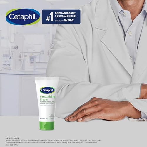 Cetaphil Moisturising Cream 100 g for Dry & Sensitive Skin | 48H Hydration with Almond Oil, Niacinamide & Panthenol | Rich Fragrance and Paraben Free Moisturiser, Prevents Moisture Loss & Repairs Skin Barrier | Dermatologist Recommended