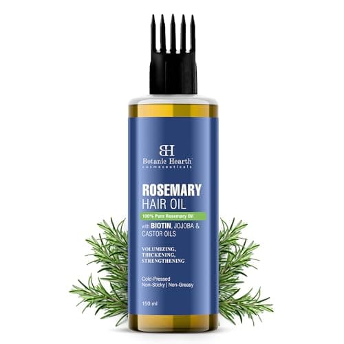 Botanic Hearth 100% Pure Rosemary Oil for Hair Growth | Controls Hair Fall, Promotes New Hair Growth | Hair Strengthening Treatment for Healthy Nourished Hair | 150 ml