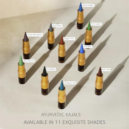 SoulTree Ayurvedic Kajal | Grey Glow Kajal 004 | Grey Shade | Enriched with 100% Organic Ghee, Almond Oil & Camphor | Soothe, Cool & Nourish Eyes | 3gm