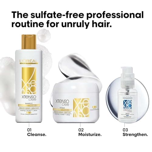 L'Oréal Professionnel Xtenso Care Sulfate-free* Shampoo | For all hair types | Gently cleanses, controls frizz and adds shine | With Keratin Repair and Asta-Care *without sulfate surfactants