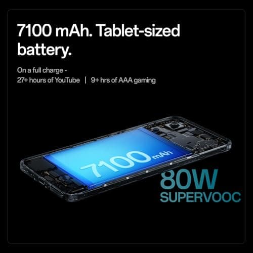 OnePlus Nord CE5 | MediaTek Dimensity | Massive 7100mAh Battery | Powered by OnePlus AI | 256GB 8GB | Black Infinity