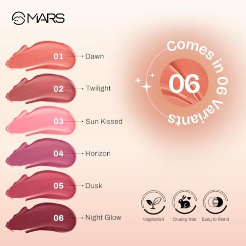 MARS Liquid Blush Hour (12 ml) (02-TWILIGHT) | Dewy-Matte Finish | Highly Pigmented | Lightweight & Long-Lasting Formula | Effortless Application