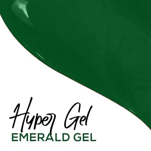 RENEE Hyper Gel Nail Paint - Emerald Gel Quick Drying, Glossy Finish, Long Lasting, Chip resisting Formula with High Shine Polish, Acetone & Paraben Free, 10Ml