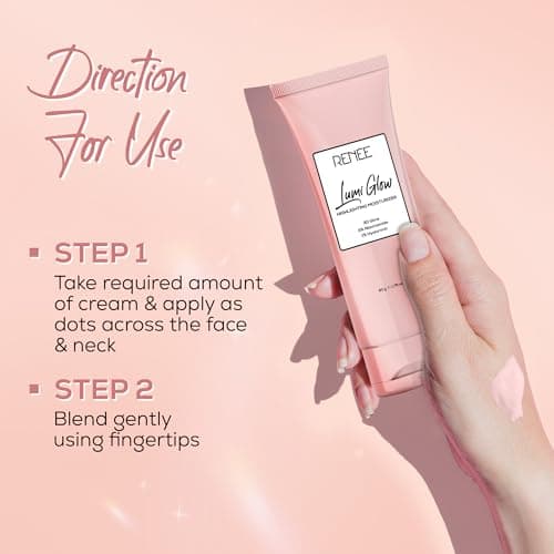 RENEE Lumi Glow Highlighting Moisturizer | Enriched with 3% Niacinamide & 1% Hyaluronic Acid | Non-Sticky | Glowing Skin | 50g