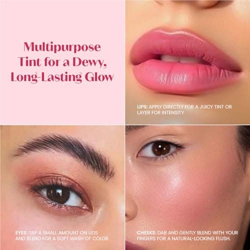 ETUDE Dear Darling Water Gel Luminous Lip & Cheek Tint| Long Lasting, Waterproof, Smudgeproof |Korean Makeup|Shade-02,Cherry-9ml