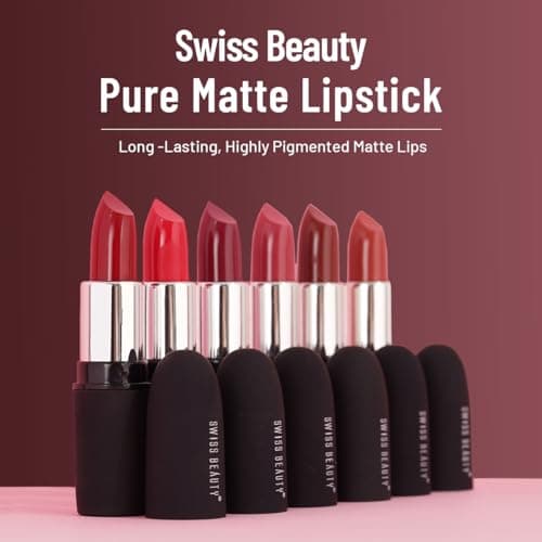 Swiss Beauty Pure Matte Creamy Lipstick | Non-drying, Highly pigmented Lipstick | Shade- Hazelnut, 3.8gm|