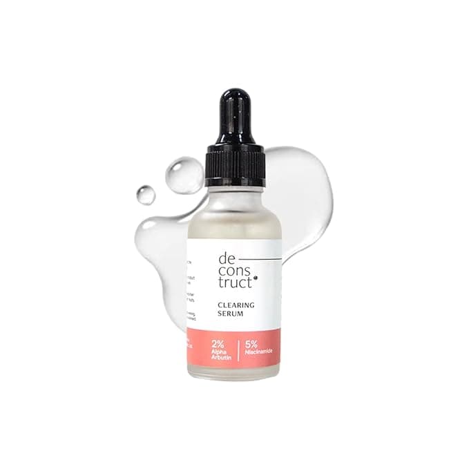 Deconstruct 5% Niacinamide Serum + 2% Alpha Arbutin Clearing Serum| Clinically Tested| Reduces Dark Spots, Pigmentation, Acne Marks & Tanning |4-in-1 Multi-Benefit |Non-Irritating |30ml