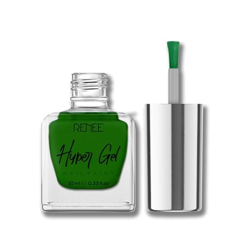 RENEE Hyper Gel Nail Paint - Emerald Gel Quick Drying, Glossy Finish, Long Lasting, Chip resisting Formula with High Shine Polish, Acetone & Paraben Free, 10Ml