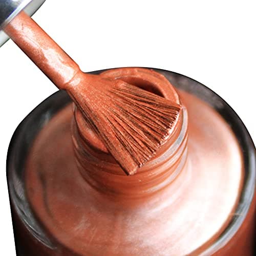 DeBelle Gel Nail Polish Roseate Gold (Metallic Rose Gold Nail Paint)|Non UV - Gel Finish |Chip Resistant | Seaweed Enriched Formula| Long Lasting|Cruelty and Toxic Free| 8ml