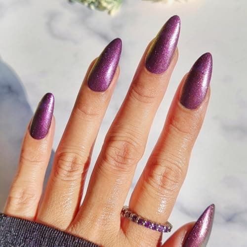 DeBelle Mermaid Collection (Chrome Iridescent Nail Polish Shades) (Magical Marina, 8ml (Pack of 1)) Purple Glitter Finish Shade