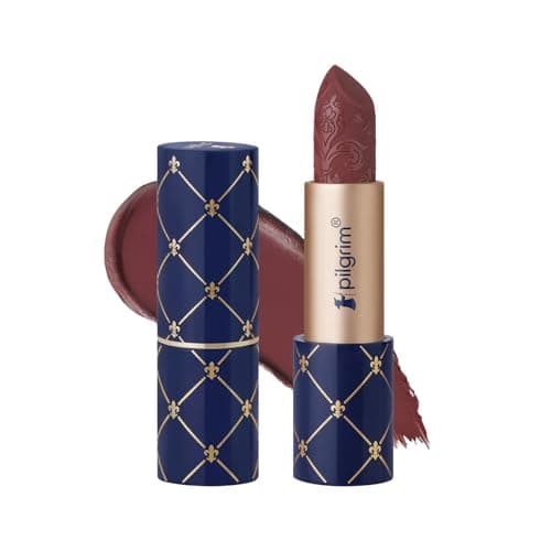 Pilgrim Oh So Crème! Bullet Lipstick | Silky-Matte Finish | Highly Pigmented and Long Lasting | Enriched with Exotic French Grape Seed Oil | (Boujeé Babe-03)