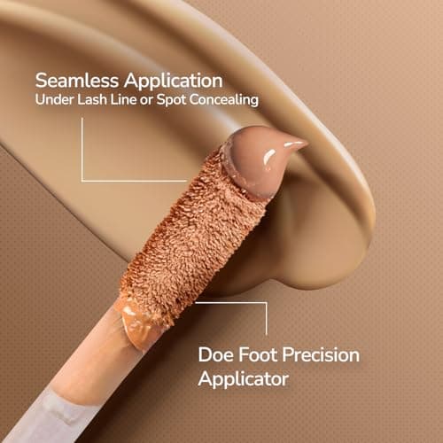 Mila Beauté Built to Cover Liquid Concealer for Women With Spf & Hyaluronic Acid| Full Coverage Matte Finish Concealer for Dark Circles | Easily Blendable & Waterproof Formula| Suitable for Indian Skin Tones - 101P Light Ivory