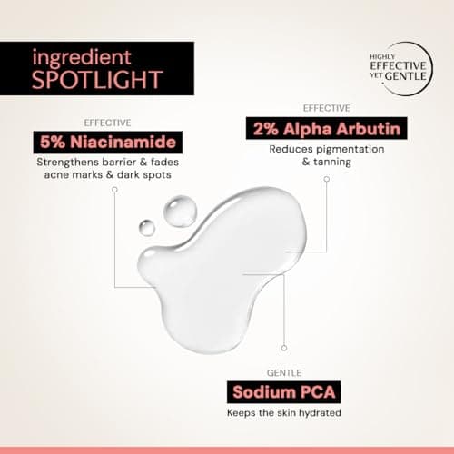 Deconstruct 5% Niacinamide Serum + 2% Alpha Arbutin Clearing Serum| Clinically Tested| Reduces Dark Spots, Pigmentation, Acne Marks & Tanning |4-in-1 Multi-Benefit |Non-Irritating |30ml