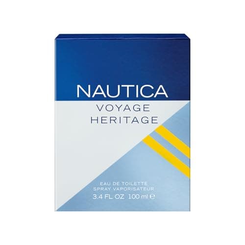 Nautica Voyage Heritage Eau de Toilette for Men | Long Lasting Fresh Woody Aromatic Fragrance | Aromatic Marine Masculine Fragrance | Warm Woody Base | Contemporary Everyday Mens Perfume Spray | Ocean Inspired Gift for Him | 100ml