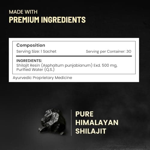 Anecdote Pure Himalayan Shilajit Resin Cards 500mg | Boosts Stamina | Increases Productivity | 75% Fulvic Acid, 85+ Trace Minerals | No Added Sugar | Pack of 30