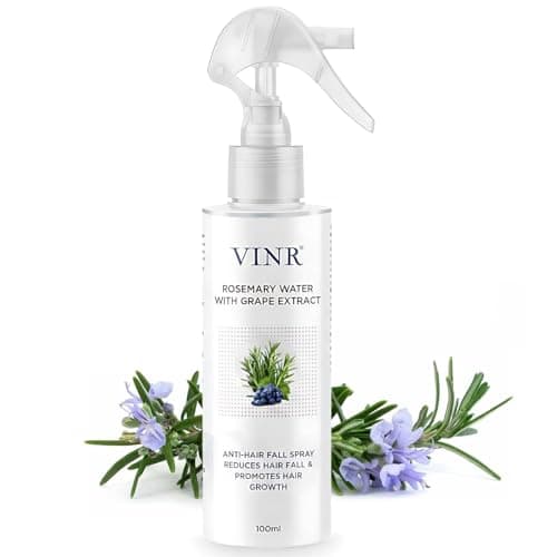VINR Rosemary Water Spray for Hair Growth & Thickness | Infused With Vitis Vinifera | Enriched with Rice Water & Grape Extract | 100% Natural Rosemary Hair Mist | Controls Hairfall, Adds Shine & Softness | Fast-Absorbing (100 ml)
