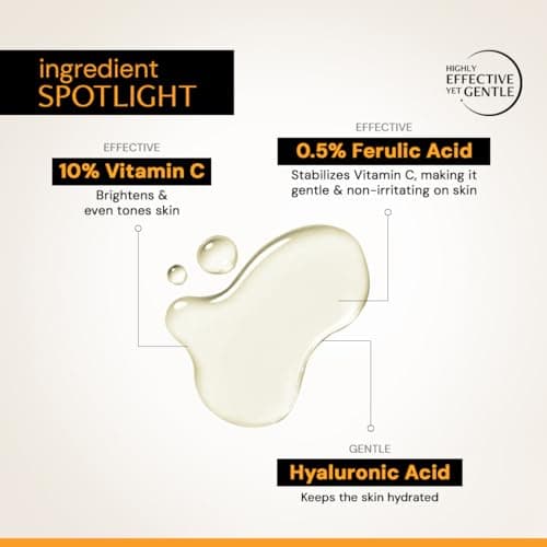 Deconstruct 10% Vitamin C Serum for Glowing Skin| Clinically Tested to be Non-Irritating| Beginner-Friendly| Brightens Dull Skin, Evens Tone| For Oily Skin| With Ferulic Acid| For Men and Women| 30ml