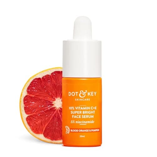 DOT & KEY 10% Vitamin C + E Serum with 5% Niacinamide,for Glowing Skin,Fades Dark Spots & Hyperpigmentation,Infused with Blood Orange & Pumpkin,Targets Dull & Uneven Skin,For All Skin Types,20ml