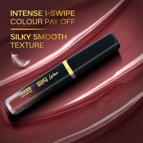 FACESCANADA Comfy Matte Wow Liquid Lipstick - Cocoa Crush 07, 3.8Ml | One Swipe Application | Highly Pigmented | Comfortable Wear | Glides Smoothly | Long Lasting | Transferproof