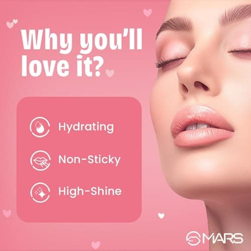 MARS Candylicious Sheer Lip Gloss for Women | Hydrating & High Shine | Lightweight | Non-Sticky | Enriched with Vitamin-E, Hyaluronic Acid & Avocado Ester (4.0ml) (11-TOFFEE TWIRL)