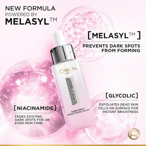 L'Oreal Paris Glycolic Bright 8% [Melasyl + Niacinamide] Face Serum for Brightening Dark Spots 15ml